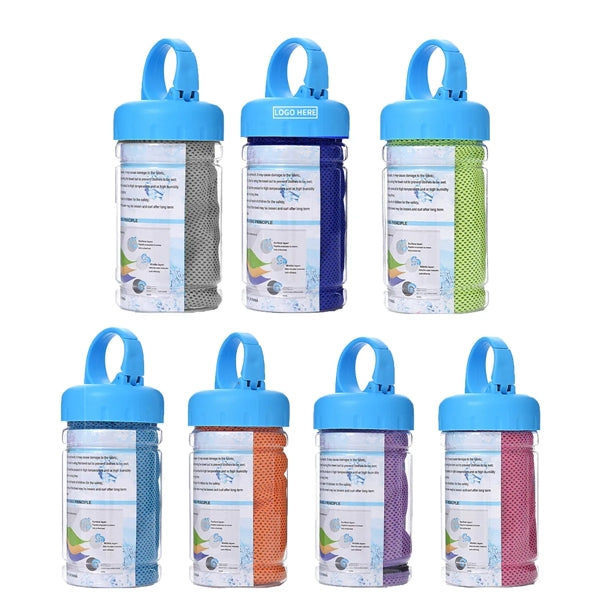 Cooling Towel with Water Bottle