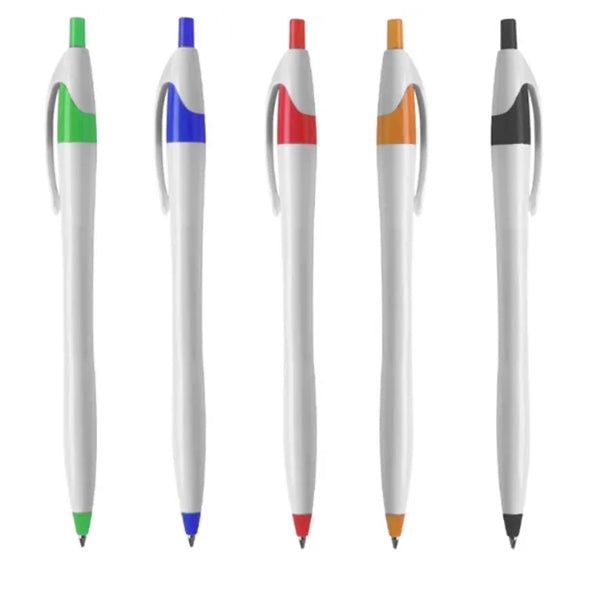 Simple Plastic Retractable Ball Point Pens