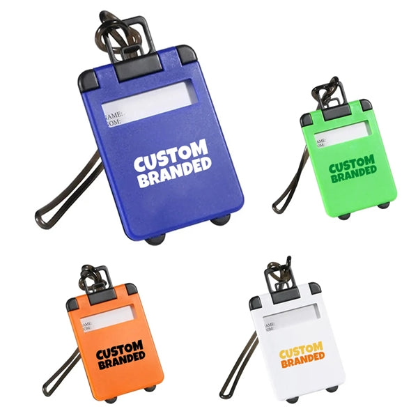 Printed Travel Rolling Suitcase Tote Luggage Tags