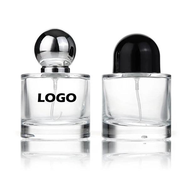 50ml Round Sprayer Perfume Dispenser Glass Bottle with Caps