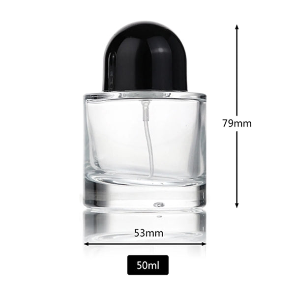 50ml Round Sprayer Perfume Dispenser Glass Bottle with Caps
