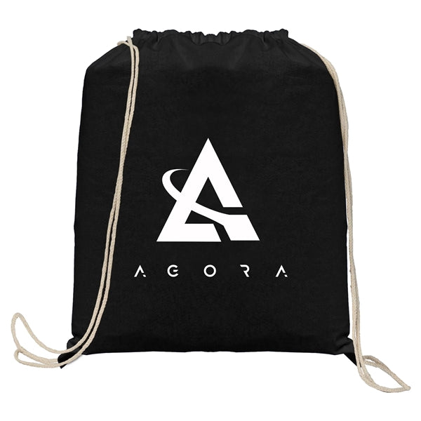 Java - 5 oz Natural Cotton Drawstring Backpack