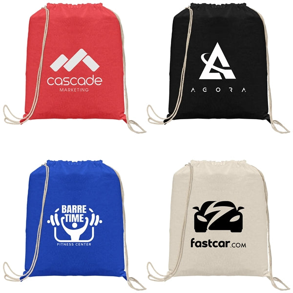 Java - 5 oz Natural Cotton Drawstring Backpack