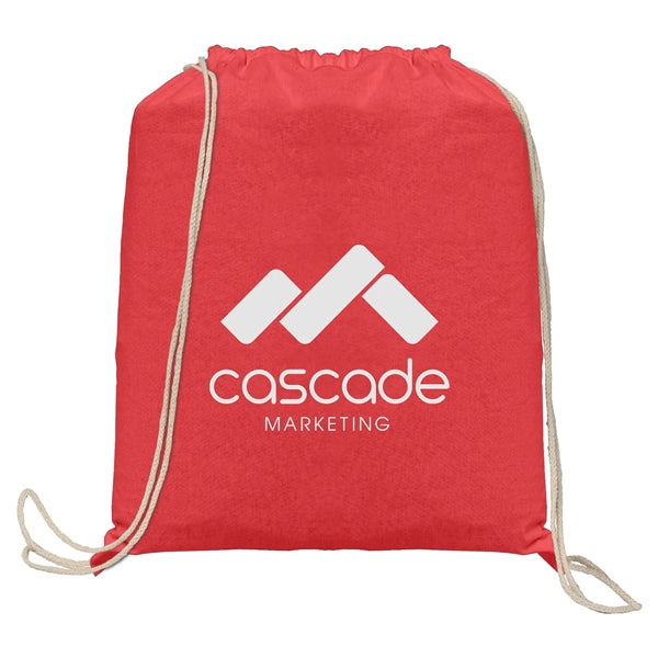 Java - 5 oz Natural Cotton Drawstring Backpack