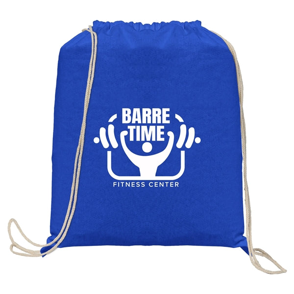 Java - 5 oz Natural Cotton Drawstring Backpack