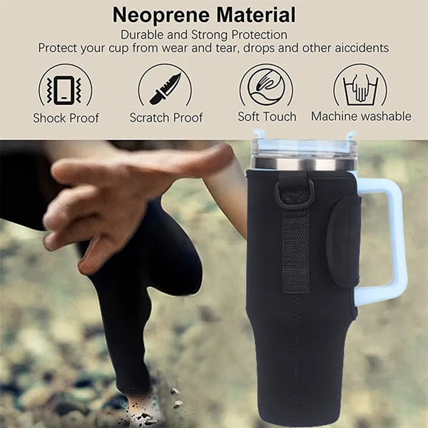 40 OZ Bottle Pouch Holder With Adjustable Strap