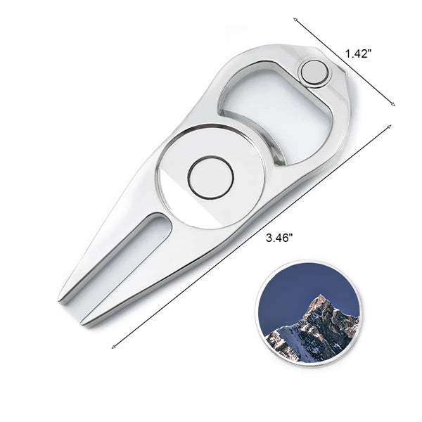 Golf Divot Repair Tool With Bottle Opener