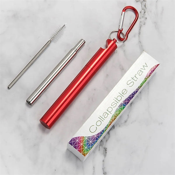 Stainless Steel Telescopic Straw W/ Bottle Opener
