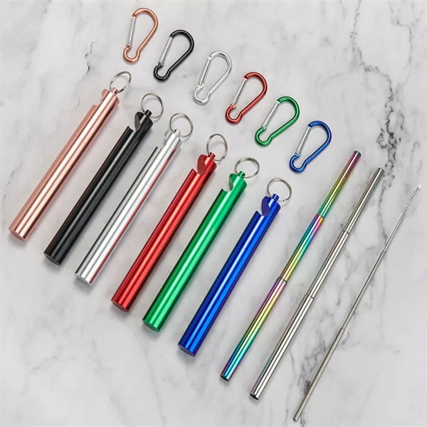 Stainless Steel Telescopic Straw W/ Bottle Opener