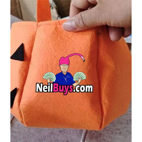 Halloween Pumpkin Trick or Treat Bag with LED Light
