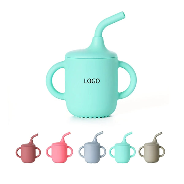 Baby Silicone Drinking Cup With Straw