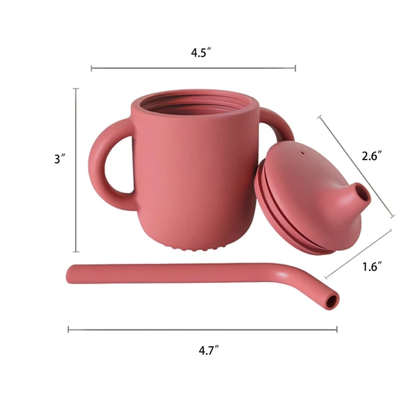 Baby Silicone Drinking Cup With Straw