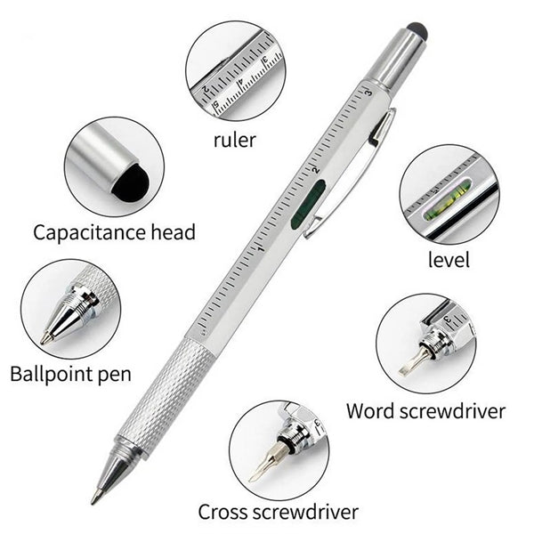 6 in 1 Multi Function Tool Pen