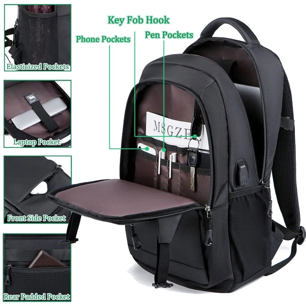 Business USB 15.6 inch Travel Laptop Backpack