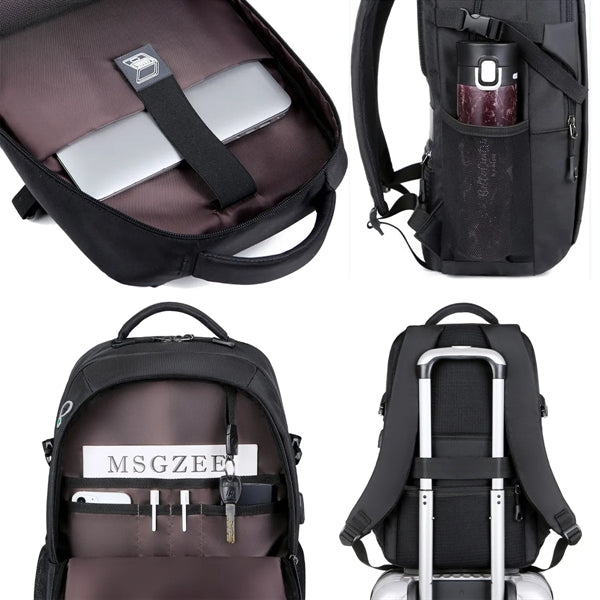 Business USB 15.6 inch Travel Laptop Backpack