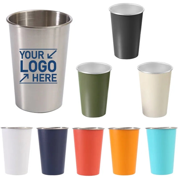 16 Oz Stainless Steel Pint Cups