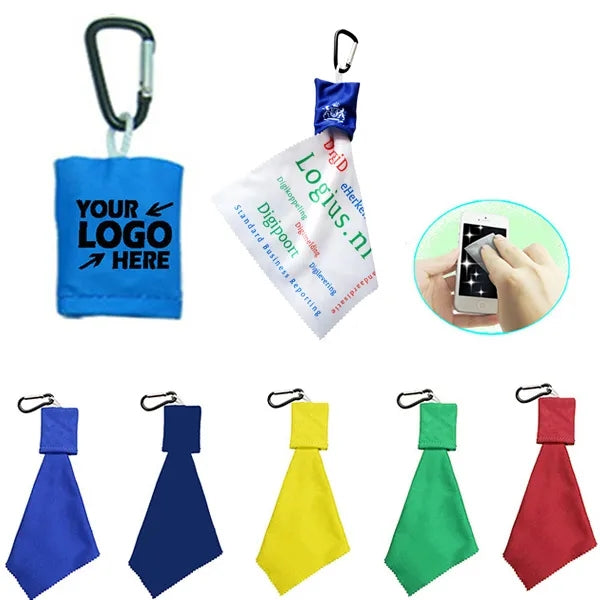 Microfibre Lens Cloth with Carabiner