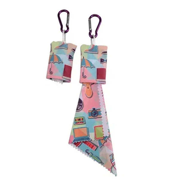 Microfibre Lens Cloth with Carabiner