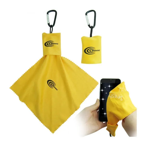 Microfibre Lens Cloth with Carabiner