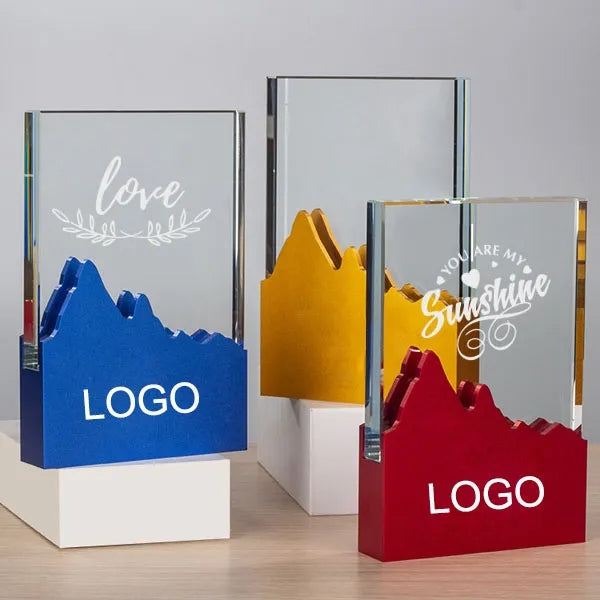 Crystal Metal Mountain Trophy Award