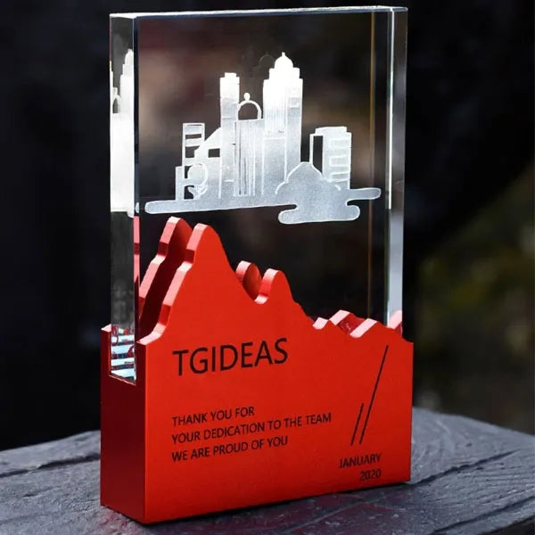 Crystal Metal Mountain Trophy Award