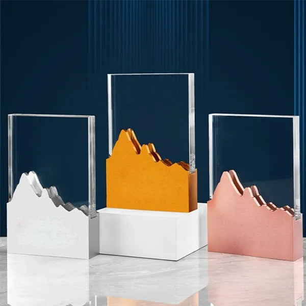 Crystal Metal Mountain Trophy Award