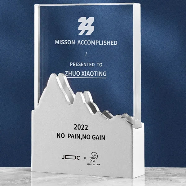 Crystal Metal Mountain Trophy Award
