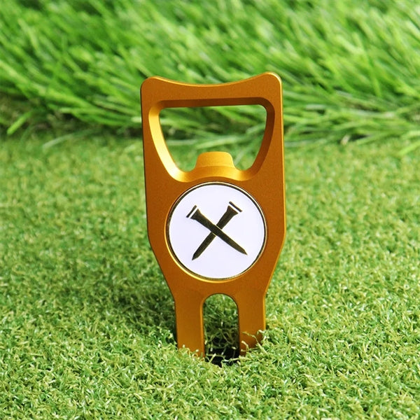 3 In 1 Beer Bottle Opener Golf Divot Repair Tool Ball Marker