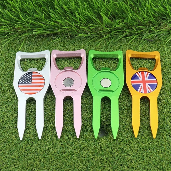 3 In 1 Beer Bottle Opener Golf Divot Repair Tool Ball Marker