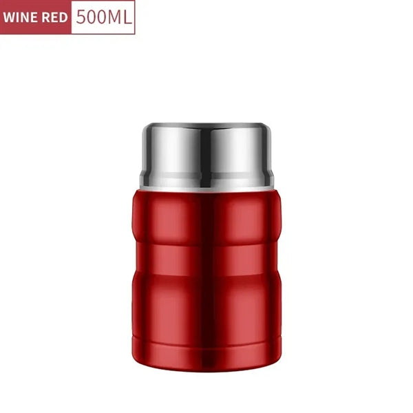 Insulated Stainless Steel Food Jar with Folding Spoon