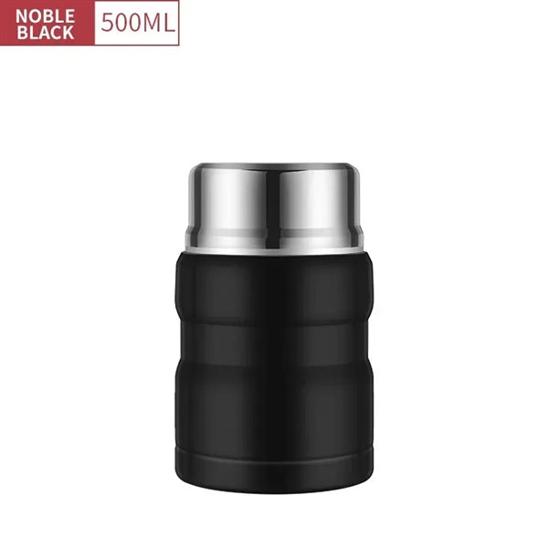 Insulated Stainless Steel Food Jar with Folding Spoon