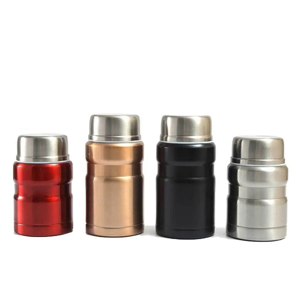 Insulated Stainless Steel Food Jar with Folding Spoon