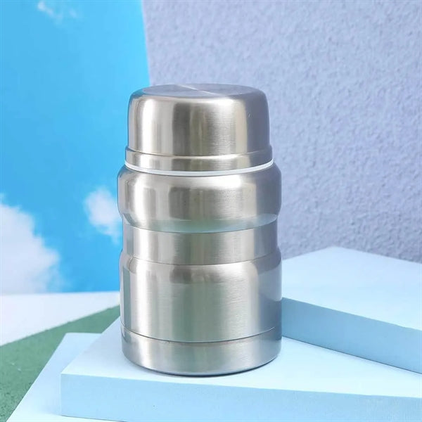 Insulated Stainless Steel Food Jar with Folding Spoon
