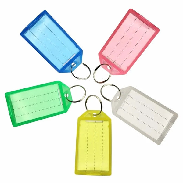 Plastic Key Ring Tags