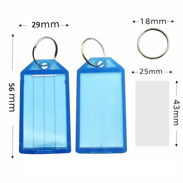 Plastic Key Ring Tags
