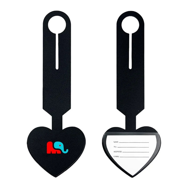 Heart Leatherette Luggage Tag