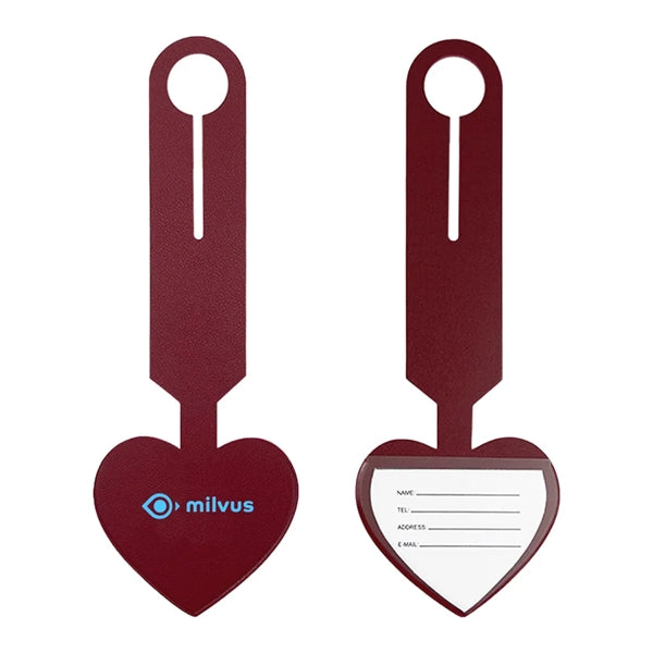 Heart Leatherette Luggage Tag