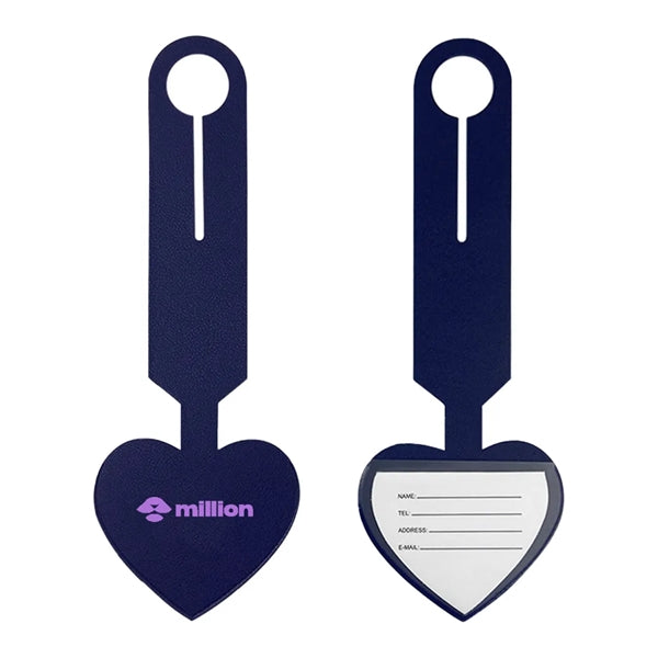 Heart Leatherette Luggage Tag