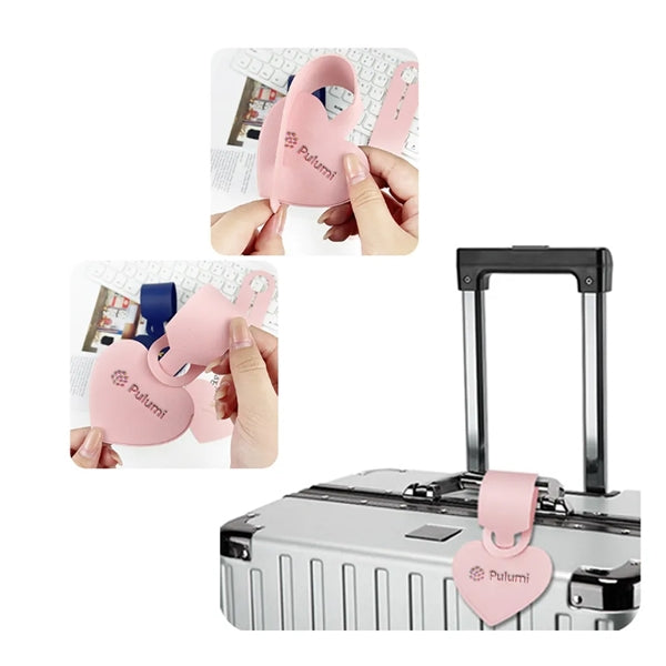 Heart Leatherette Luggage Tag