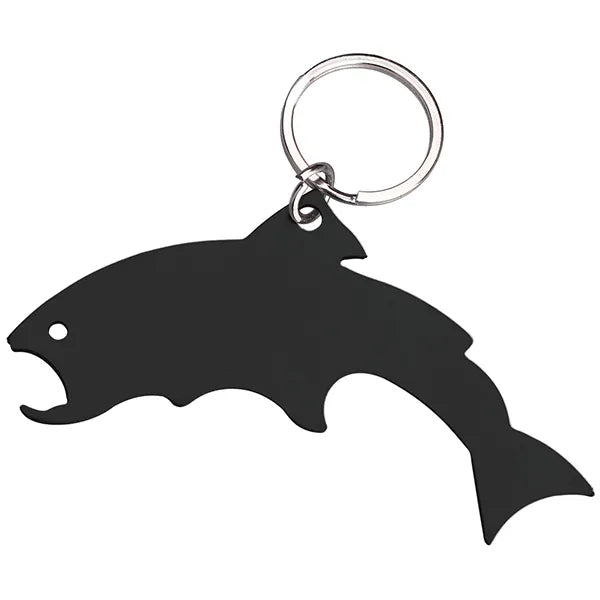 Trout Shaped Stainless Steel Bottle Opener w/ Key Ring
