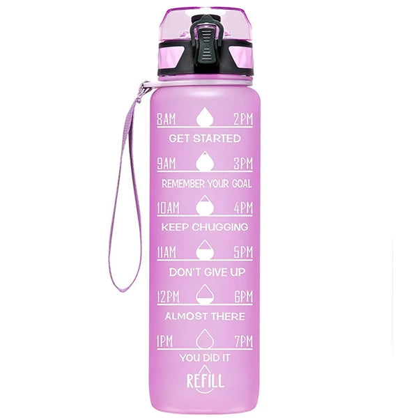 32oz Plastic Water Bottle With Time Scale