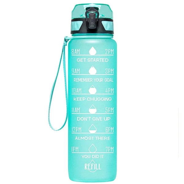 32oz Plastic Water Bottle With Time Scale