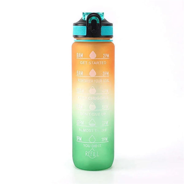 32oz Plastic Water Bottle With Time Scale