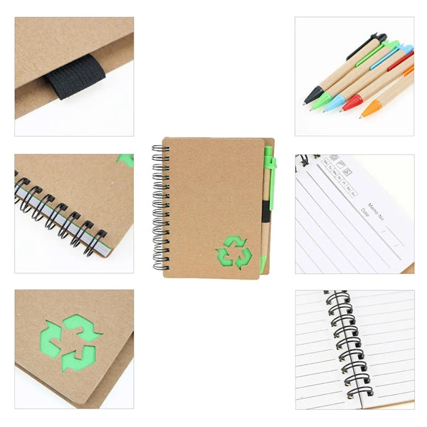 Eco-Inspired Hardcover Notebook & Pen