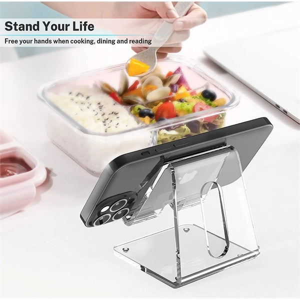Portable Acrylic Clear Cell Phone Stand Holder for Desk