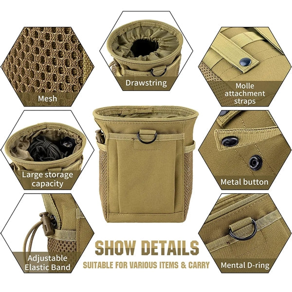 Tactical Molle Drawstring Dump Pouch