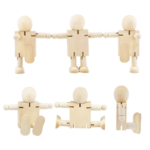 Cute Wood Robot For Diy