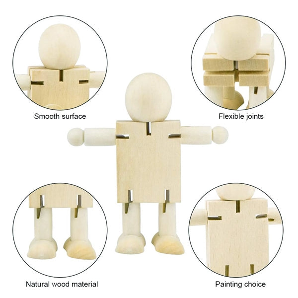 Cute Wood Robot For Diy