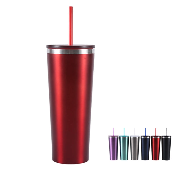 24 Oz Tumbler With Straw