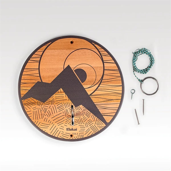 Elakai Hook and Ring Toss Game with Natural Wood Finish